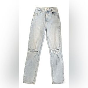 Rolla’s Jeans Women’s US 25 Dusters High Rise Slim Distressed Denim Blue Ripped